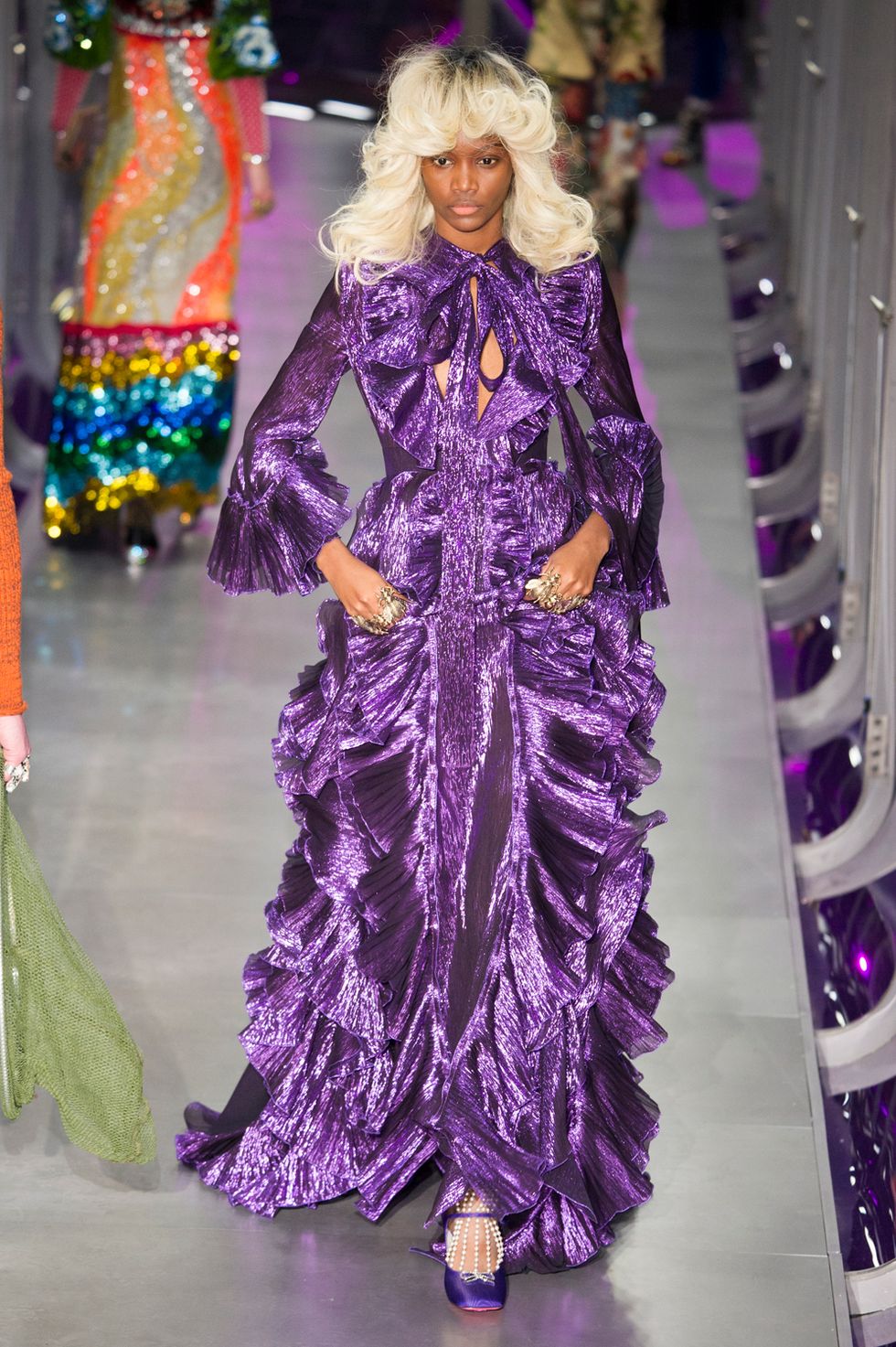 Versace dress in lilac  Beautiful dresses, Runway fashion, Fashion