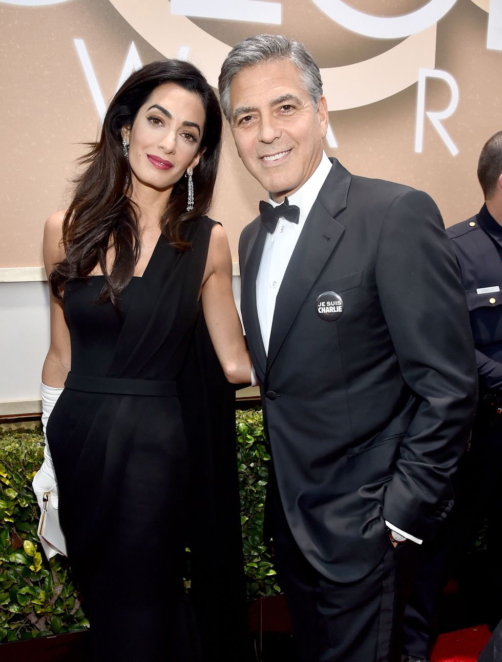 Amal Clooney and George Clooney at awards | ELLE UK