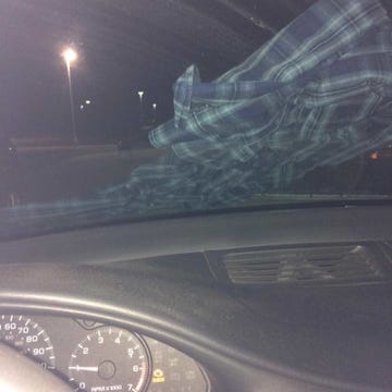 scary windshield trick