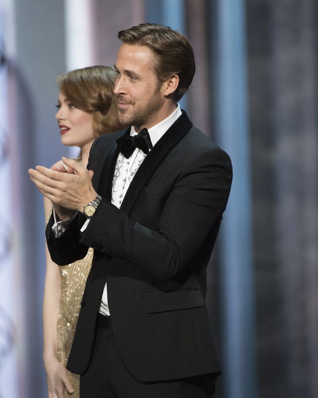 Ryan Gosling, Emma Stone  THE OSCARS(r) - The 89th Oscars(r) broadcasts live on Oscar(r) SUNDAY, FEBRUARY 26, 2017, on the ABC Television Network. (Eddy Chen/ABC via Getty Images) EMMA STONE, RYAN GOSLING