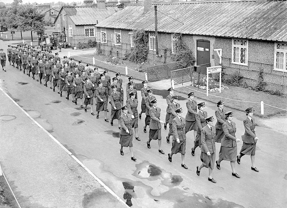 Women on parade in the RAF