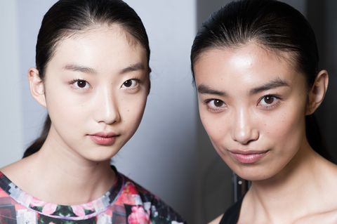 skin essences asian models backstage fashion