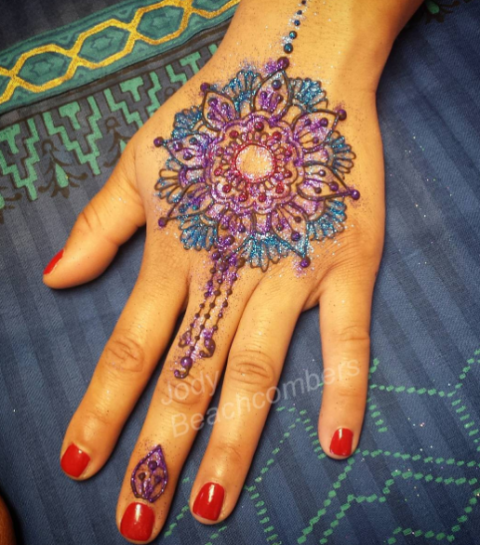 Glitter Henna Designs