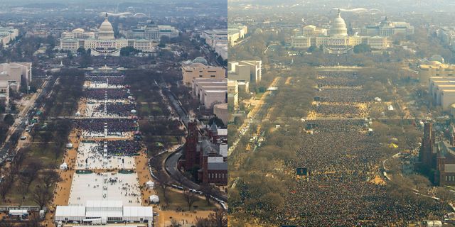 Trump inauguration vs. Obama inauguration
