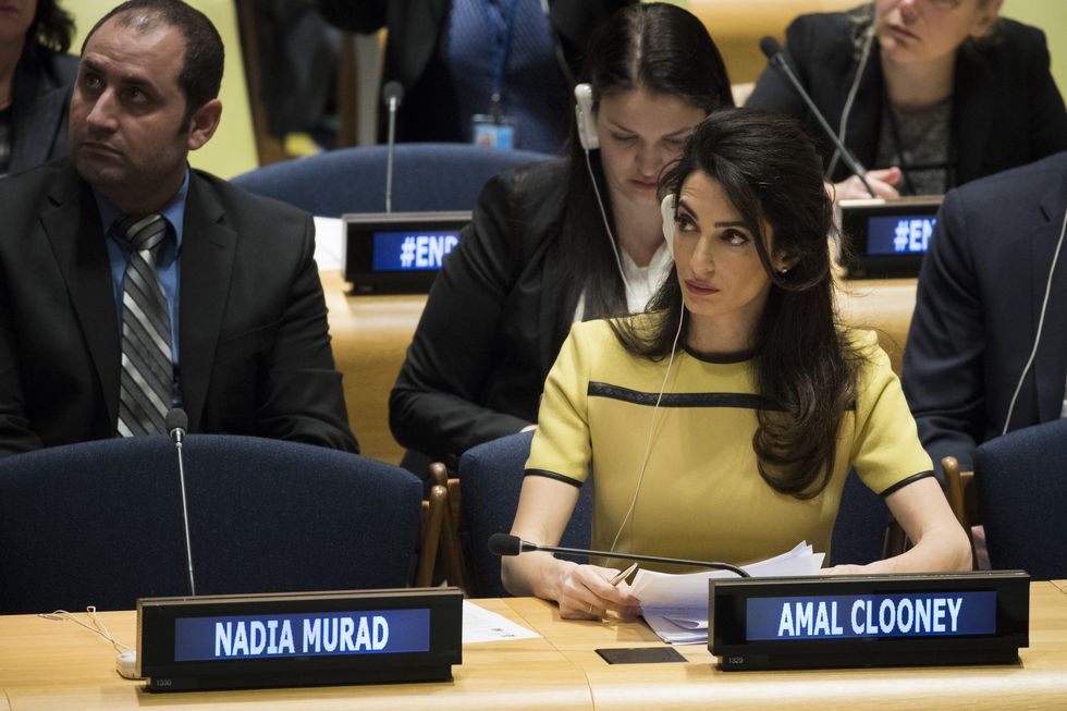 Amal Clooney addresses the UN