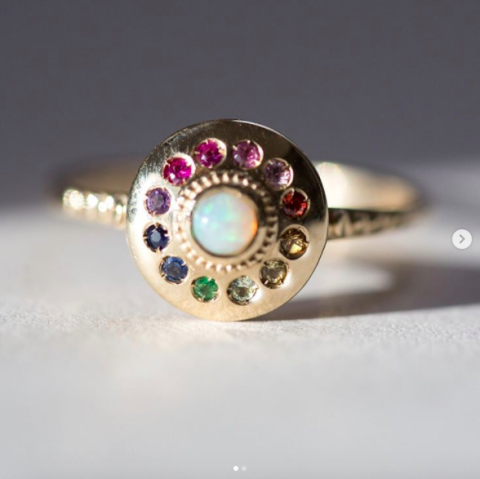 Catbird NYC Coloured Engagement Ring