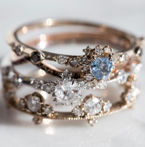 Catbird NYC Coloured Engagement Rings
