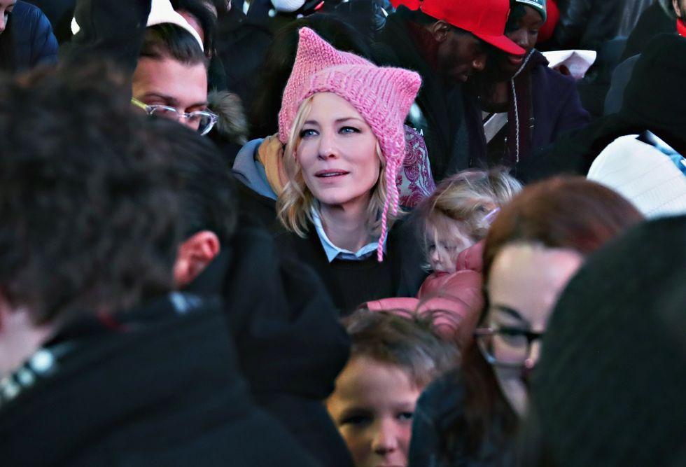 People, Crowd, Event, Pink, Tradition, Fun, Winter, Smile, Headgear, Performance, 
