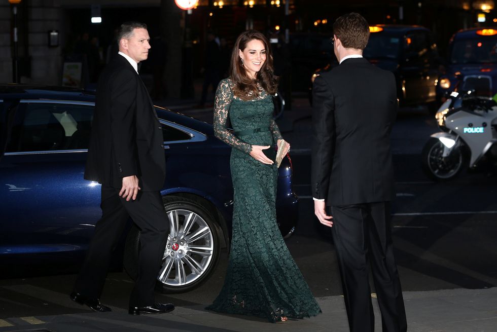 Kate Middleton arriving at the national portrait gallery