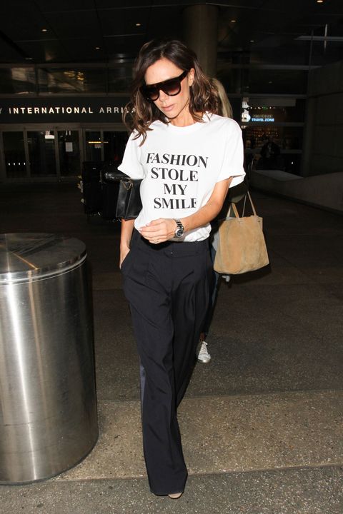 Victoria Beckham wears slogan t-shirt she designed herself