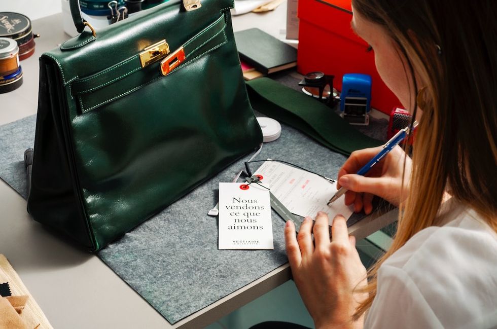 Vestiaire Collective authentication process for looking at fake or real designer handbags