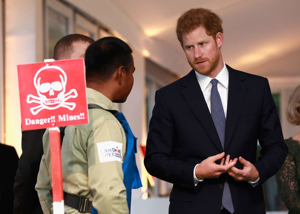 Prince Harry meets landmine victim