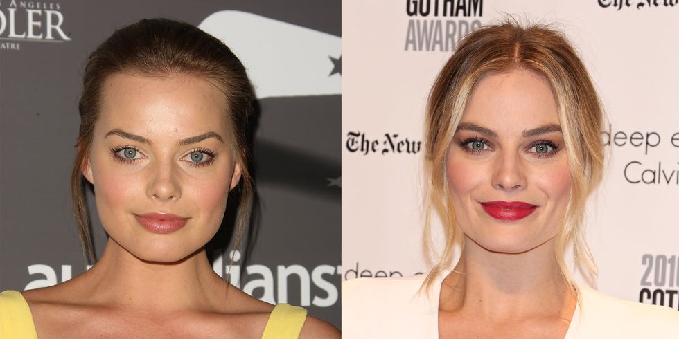 Margot Robbie Eyebrows Before And After