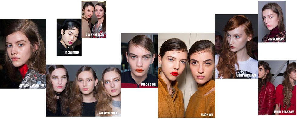 ELLE beauty trends AW17 deep partings