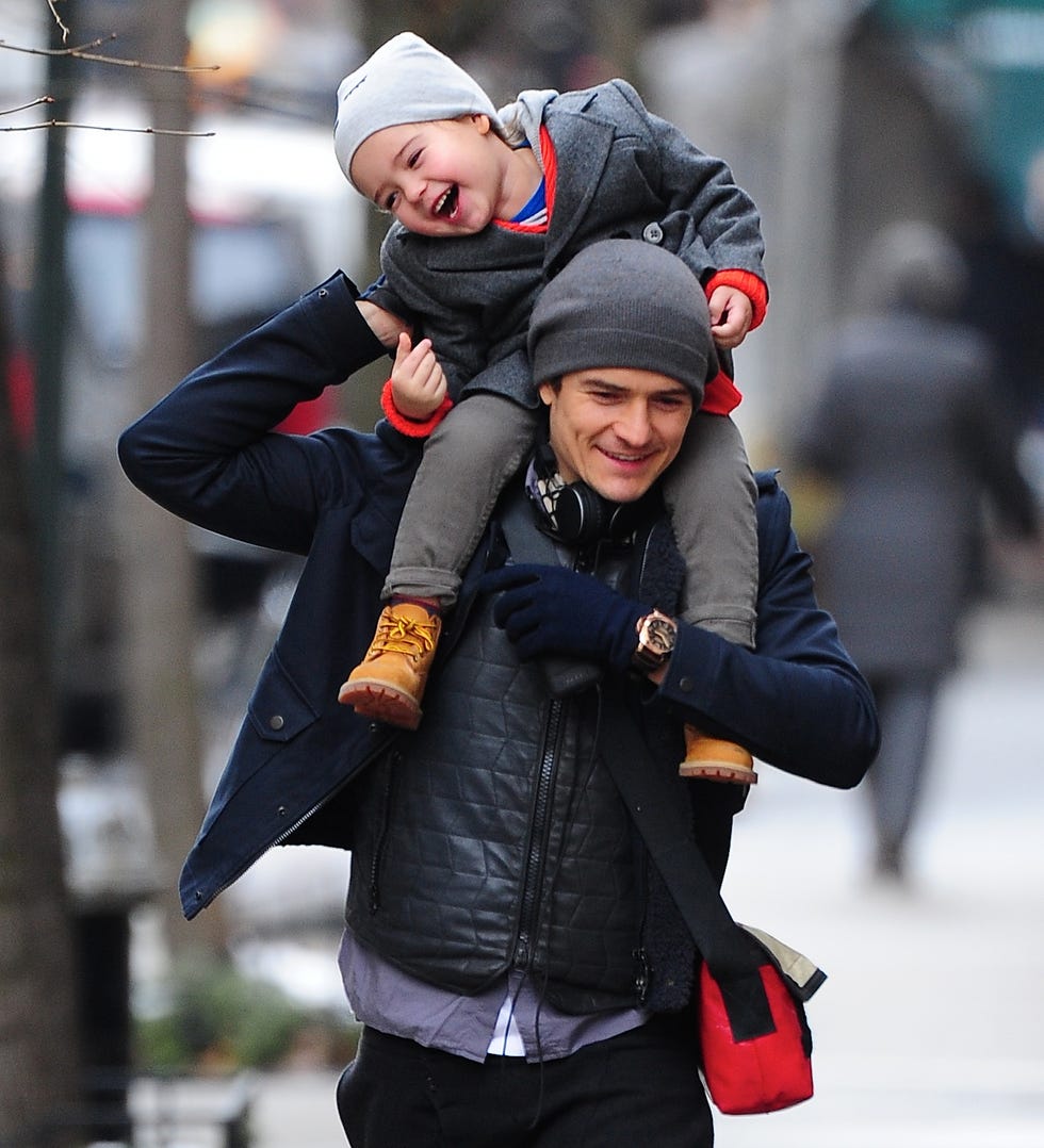 Orlando Bloom with his children by model Miranda Kerr