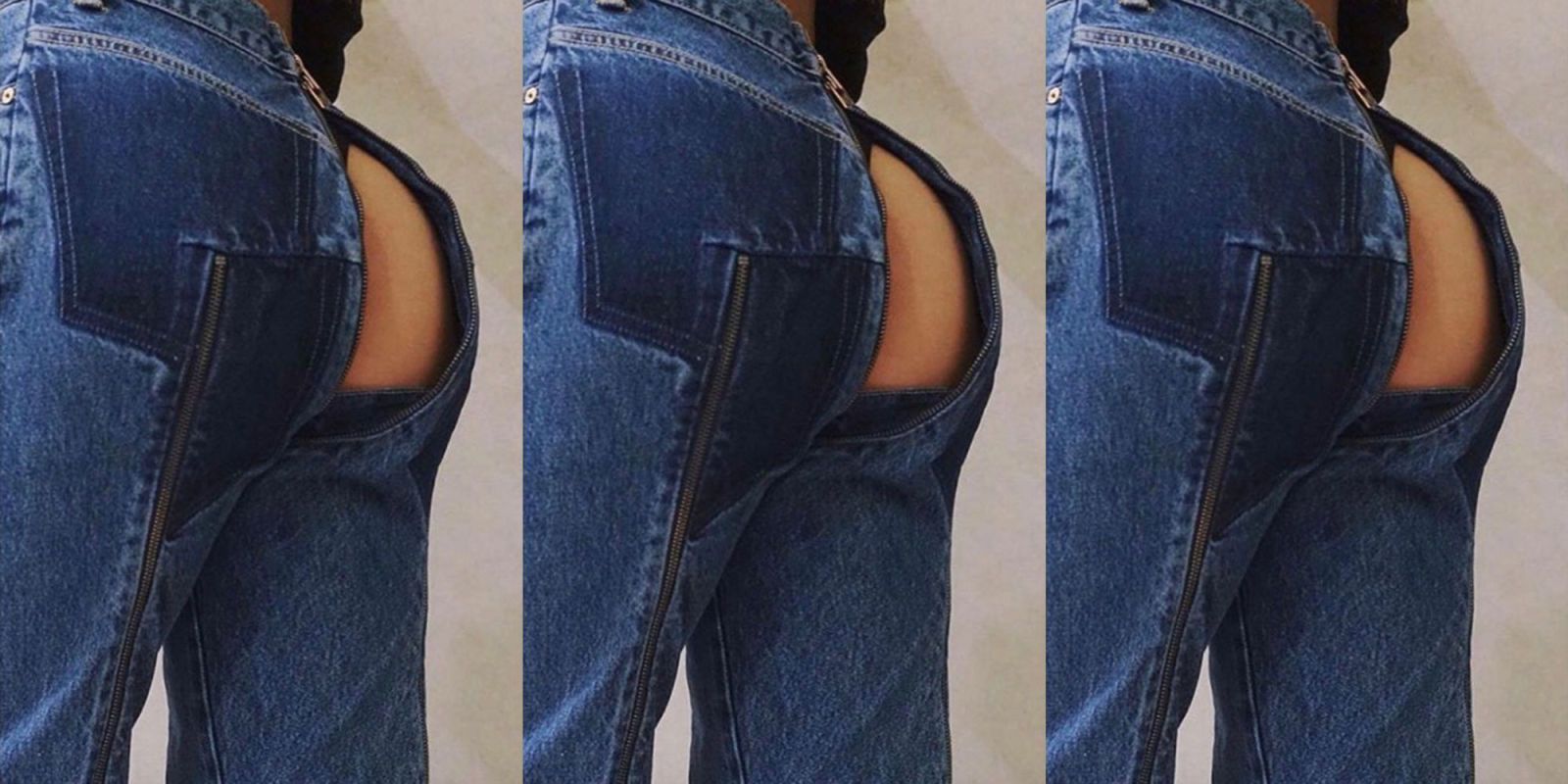 Arousing ass on jeans gets some camera attention