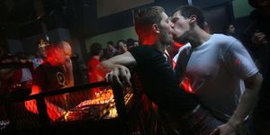 Gay men in a nightclub