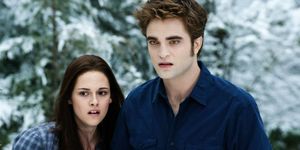 Kristen Stewart and Robert Pattinson in Twilight (2008)
