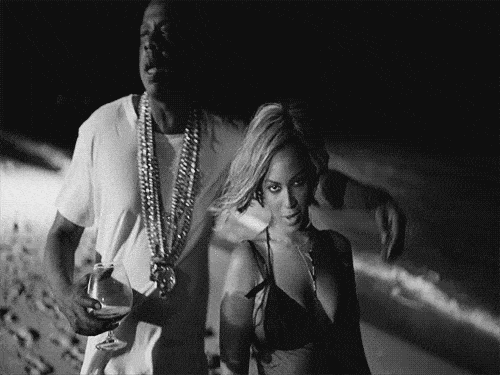 Jay-Z and Beyonce drunk in love