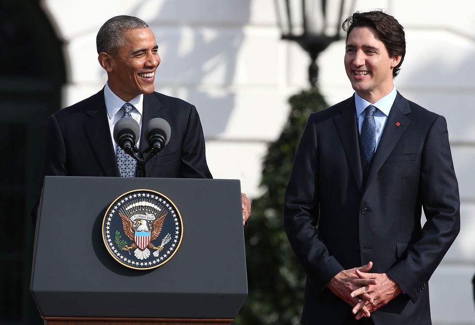 Barack Obama and Justin Trudeau | ELLE UK