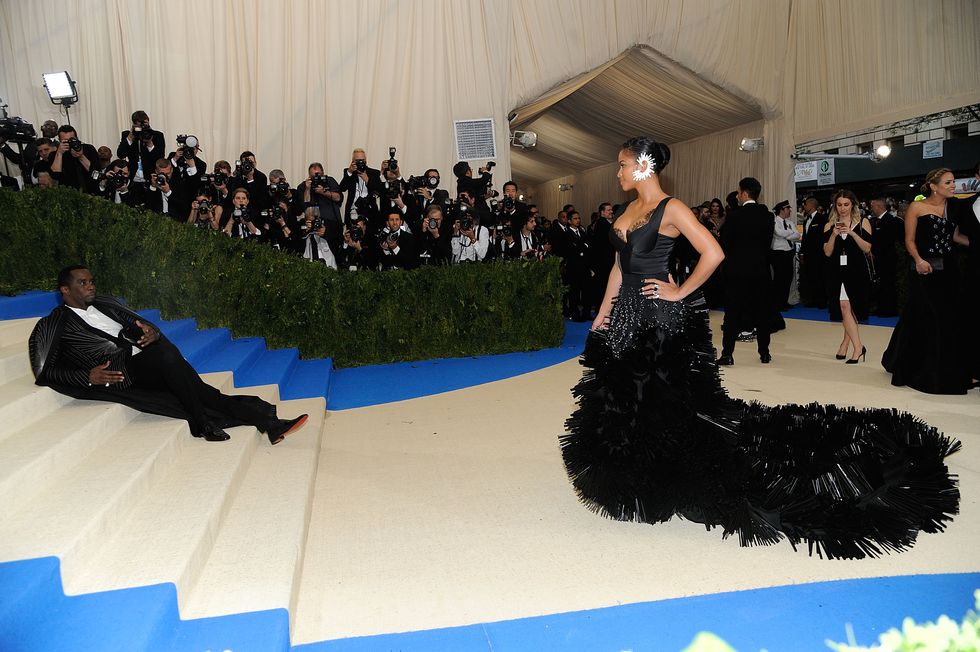 P Diddy and Cassie on Met Gala red carpet | ELLE UK