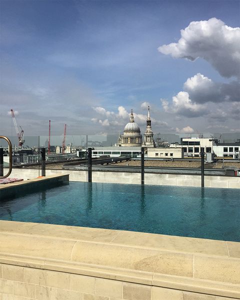 Rooftop pool at The Ned hotel and members' club London