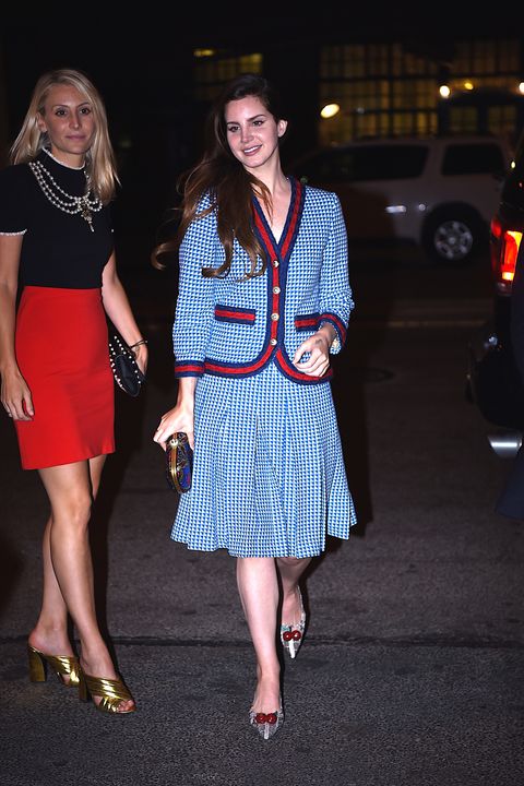 Lana Del Rey in Manhattan in a co-ordinated outfit, 2017