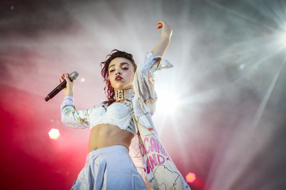 FKA Twigs performing on stage