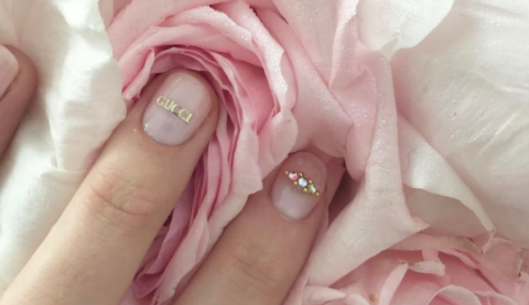 Gucci manicure on Petra Collins
