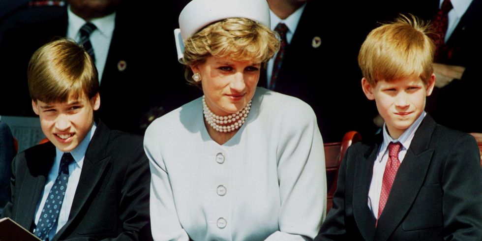 Prince William, Princess Diana and Prince Harry