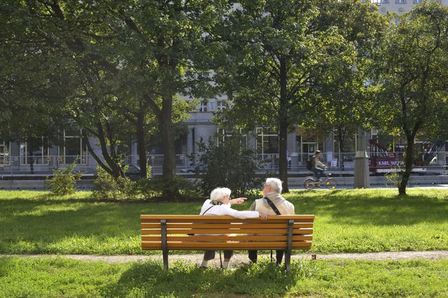old couple in a park