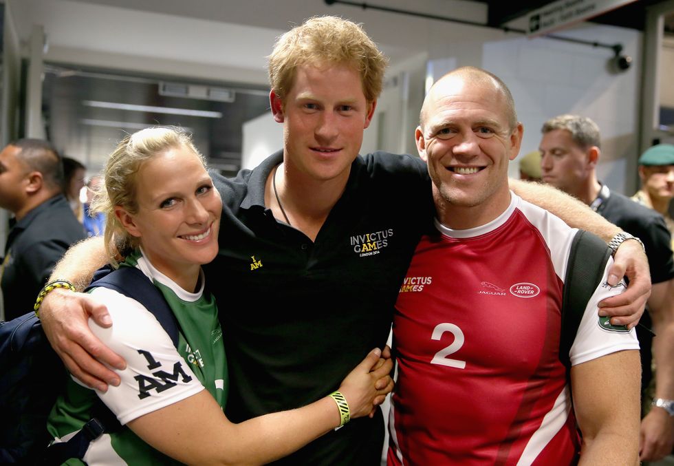 Mike Tindall, Prince Harry and Zara Phillips | ELLE UK