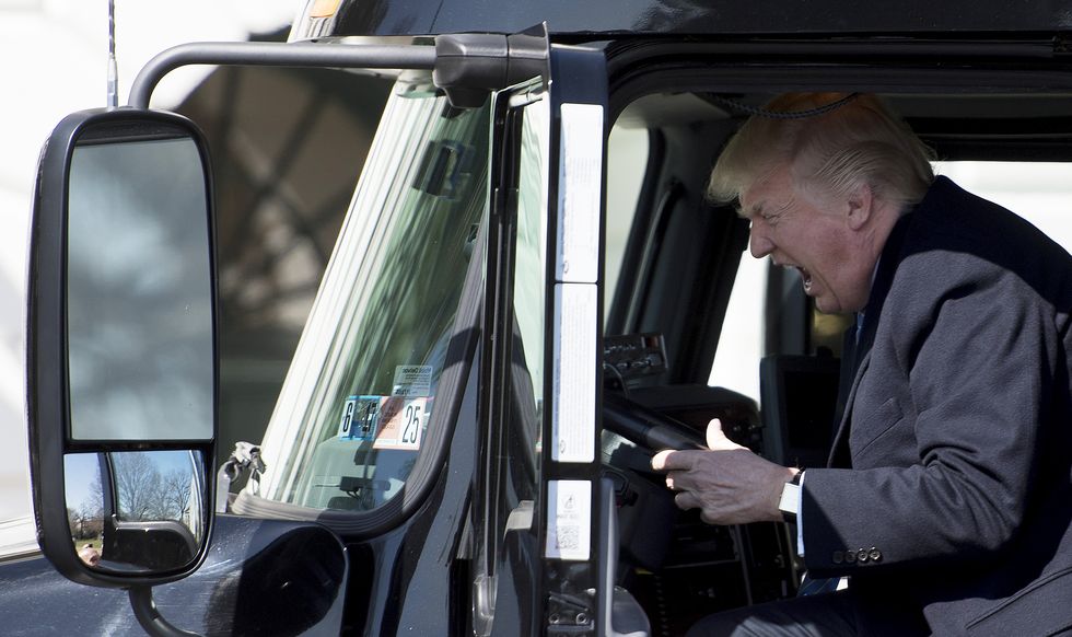 Trump driving truck | ELLE UK