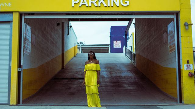 Yellow, Snapshot, Transport, Line, Door, Outerwear, Personal protective equipment, Architecture, Photography, Road, 