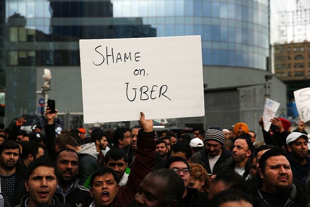 Uber Drivers Protest In New York