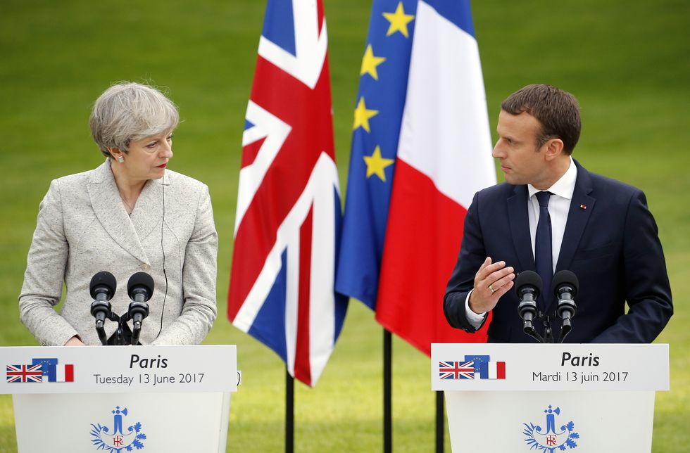 Emmanuel Macron and Theresa May | ELLE UK
