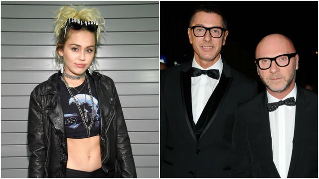 Miley Cyrus, Domenico Dolce and Stefano Gabbana | ELLE UK