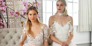 a wedding dress couture presentation at fashion week