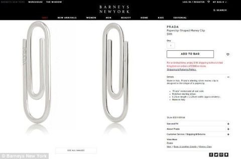 Prada Is Selling A Paperclip for 140 And The World Of Twitter Is Outraged