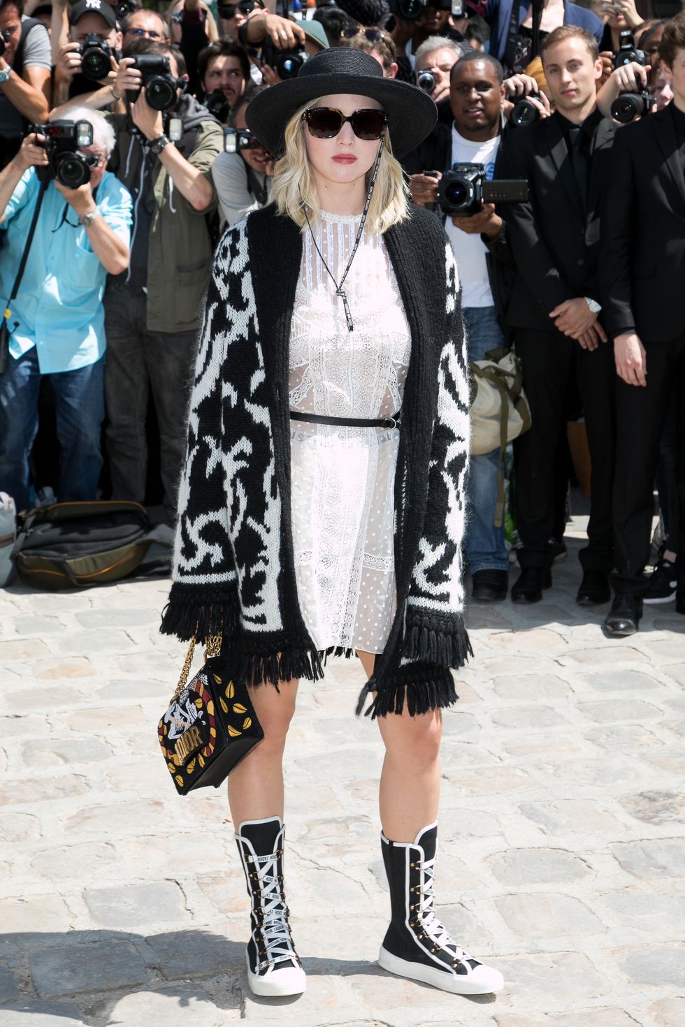 Jennifer Lawrence attends the Dior Couture show at Paris Fashion Week