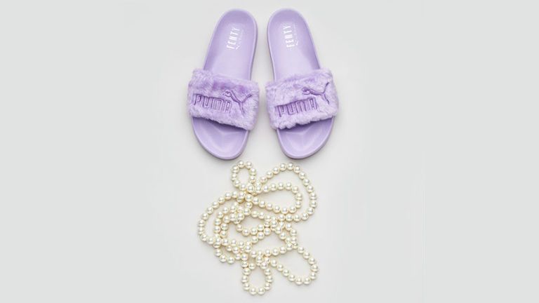 Puma fenty fur sandals best sale