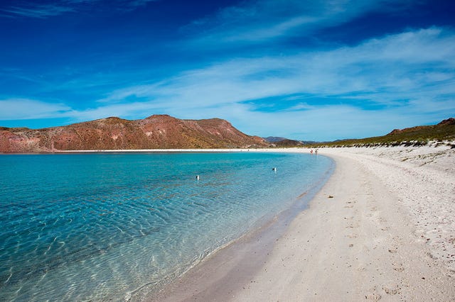 White sand beach at San Francisco Island in the Sea of Cortez in Baja California, Mexico | ELLE UK