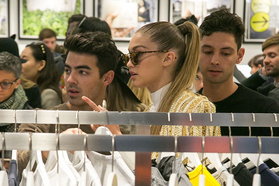 Gigi Hadid and Joe Jonas are seen shopping at the 'COLETTE' store on October 1, 2015 in Paris, France | ELLE UK