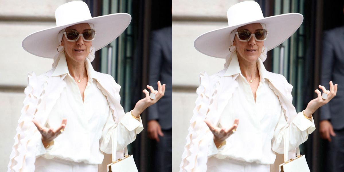 Celine Dion In An White Caped Ensemble? What A Time To Be Alive