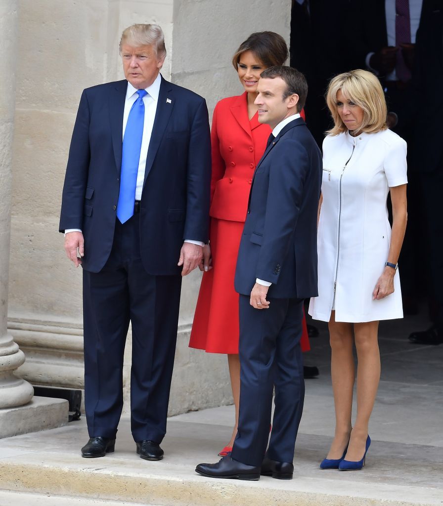 Donald Trump, Melania Trump, Emmanuel Macron, Brigitte Macron