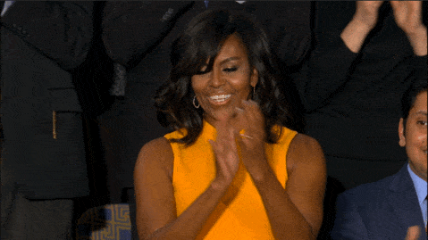 Michelle Obama clap gif bare arms