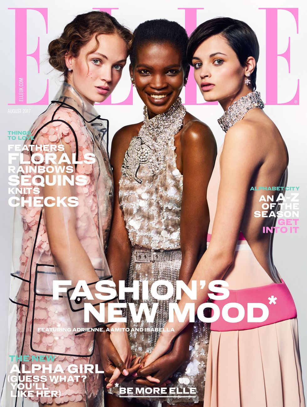 The August cover of ELLE photographed by Liz Collins