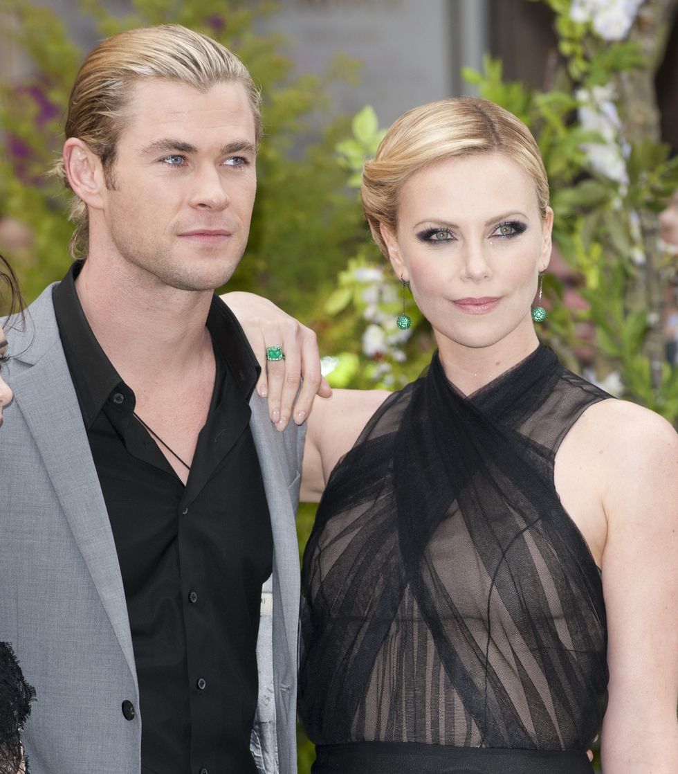Chris Hemsworth And Charlize Theron Arriving For The World Premiere Of Snow White And The Huntsman