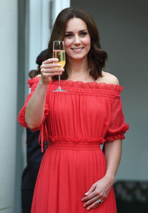 Kate Middleton's Off-The-Shoulder Red Alexander McQueen Dress Is Our ...