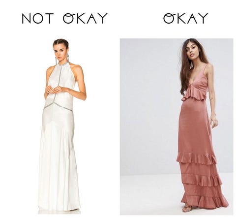 What not to wear to a wedding